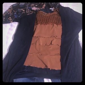 Brown Ruffle Cami Adjustable 14/16